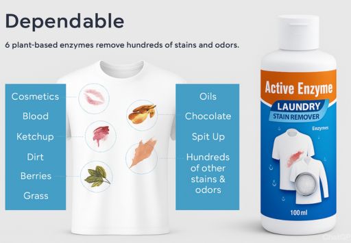 Active Enzyme Laundry Stain Remover (Pack of 2)